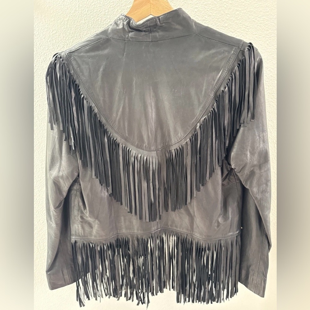 Vintage Spell Fringe Lambskin Jacket. M/L - Picture 2 of 12